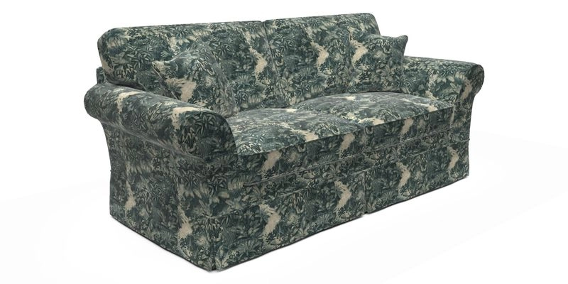 Lanhydrock 3 Seater Sofa in Floral Linens Lela Mystery Indigo