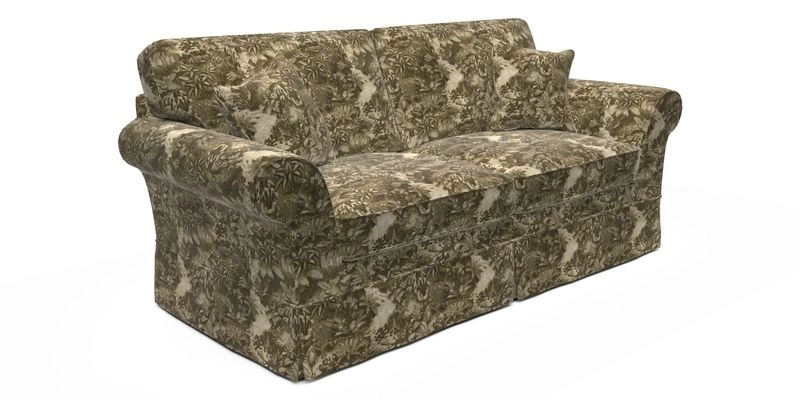 Lanhydrock 3 Seater Sofa in Floral Linens Lela Mystery Indigo