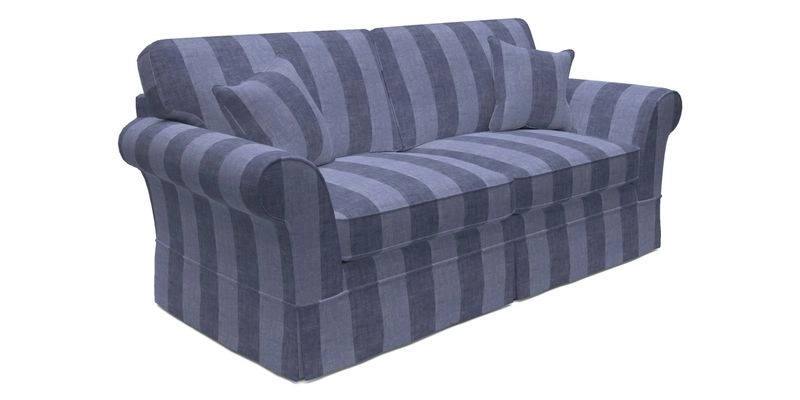 Lanhydrock 3 Seater Sofa in Floral Linens Lela Mystery Indigo