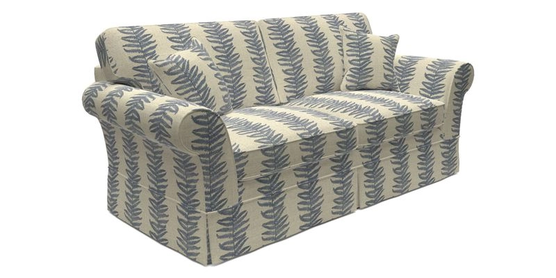 Lanhydrock 3 Seater Sofa in Floral Linens Lela Mystery Indigo