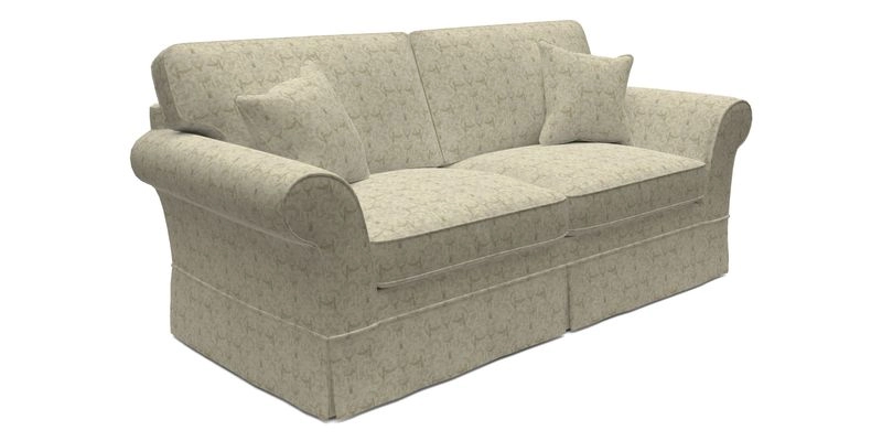 Lanhydrock 3 Seater Sofa in Floral Linens Lela Mystery Indigo