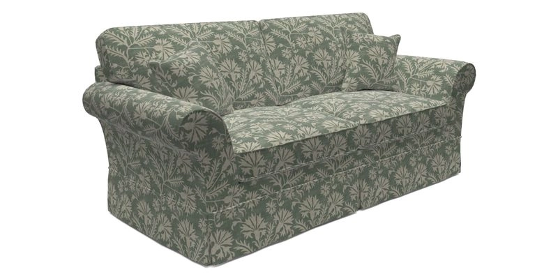 Lanhydrock 3 Seater Sofa in Floral Linens Lela Mystery Indigo