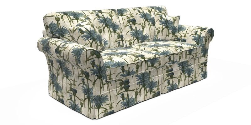 Lanhydrock 3 Seater Sofa in Floral Linens Lela Mystery Indigo