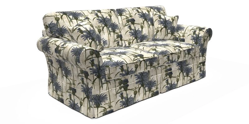 Lanhydrock 3 Seater Sofa in Floral Linens Lela Mystery Indigo