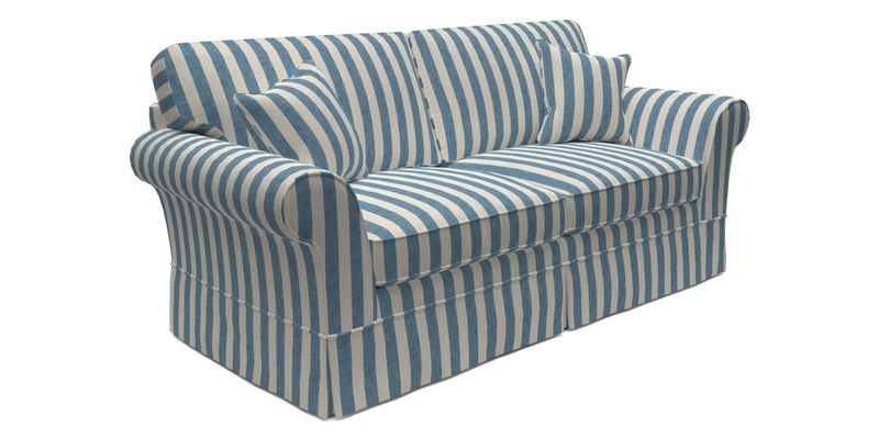 Lanhydrock 3 Seater Sofa in Floral Linens Lela Mystery Indigo