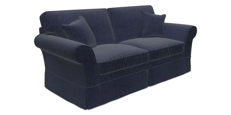 Lanhydrock 3 Seater Sofa in Floral Linens Lela Mystery Indigo
