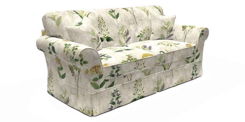 Lanhydrock 3 Seater Sofa in Floral Linens Lela Mystery Indigo