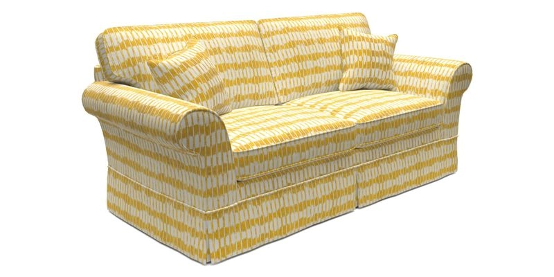 Lanhydrock 3 Seater Sofa in Floral Linens Lela Mystery Indigo