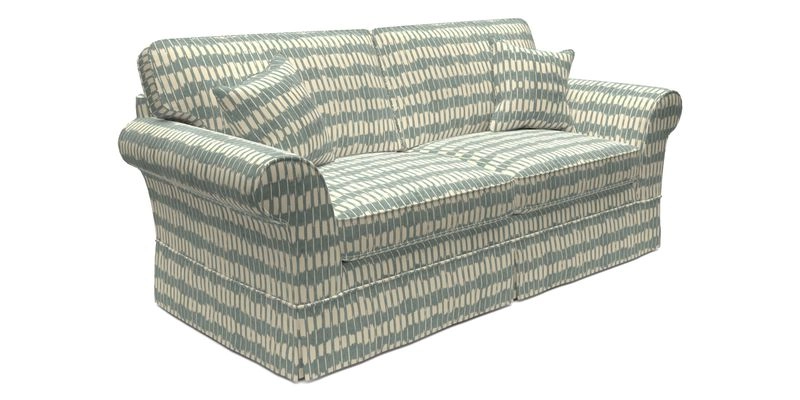 Lanhydrock 3 Seater Sofa in Floral Linens Lela Mystery Indigo