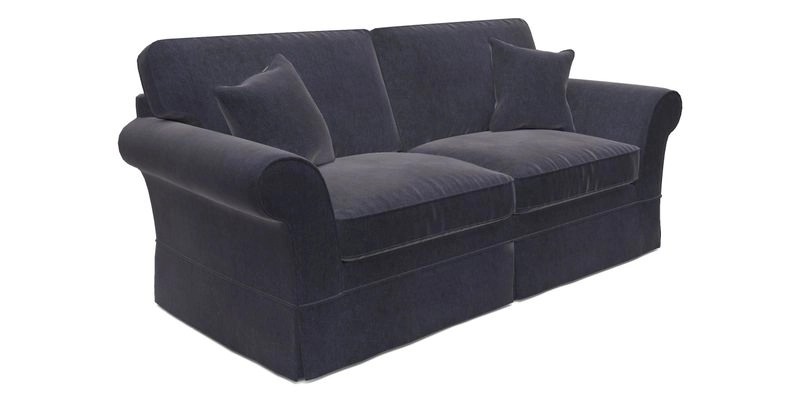 Lanhydrock 3 Seater Sofa in Floral Linens Lela Mystery Indigo