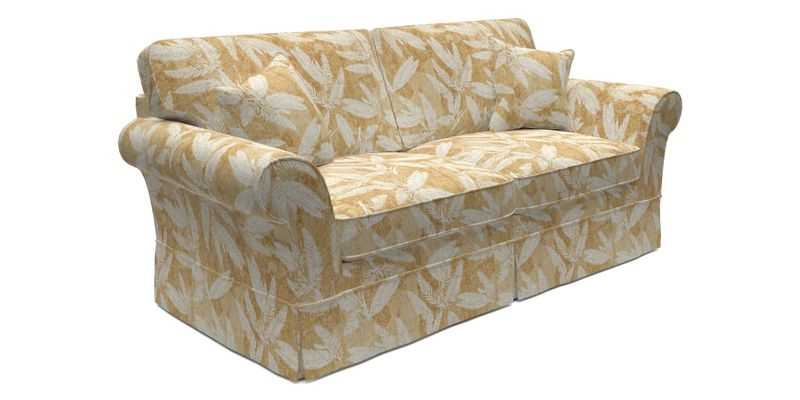 Lanhydrock 3 Seater Sofa in Floral Linens Lela Mystery Indigo