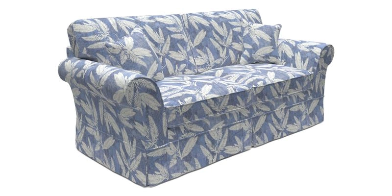 Lanhydrock 3 Seater Sofa in Floral Linens Lela Mystery Indigo