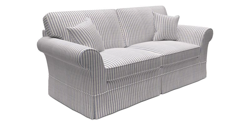 Lanhydrock 3 Seater Sofa in Floral Linens Lela Mystery Indigo