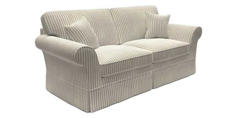 Lanhydrock 3 Seater Sofa in Floral Linens Lela Mystery Indigo