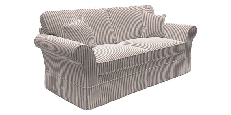 Lanhydrock 3 Seater Sofa in Floral Linens Lela Mystery Indigo