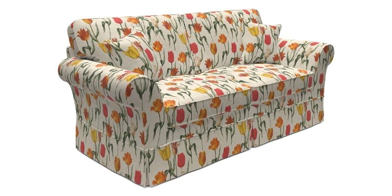 Lanhydrock 3 Seater Sofa in Floral Linens Lela Mystery Indigo