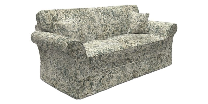 Lanhydrock 3 Seater Sofa in Floral Linens Lela Mystery Indigo