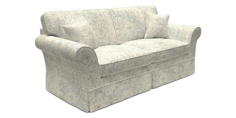 Lanhydrock 3 Seater Sofa in Floral Linens Lela Mystery Indigo