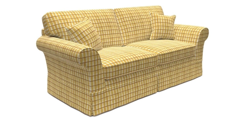 Lanhydrock 3 Seater Sofa in Floral Linens Lela Mystery Indigo