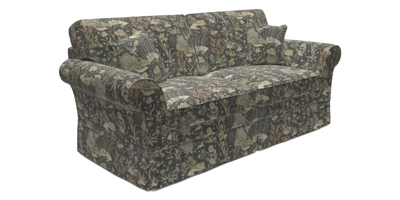 Lanhydrock 3 Seater Sofa in Floral Linens Lela Mystery Indigo