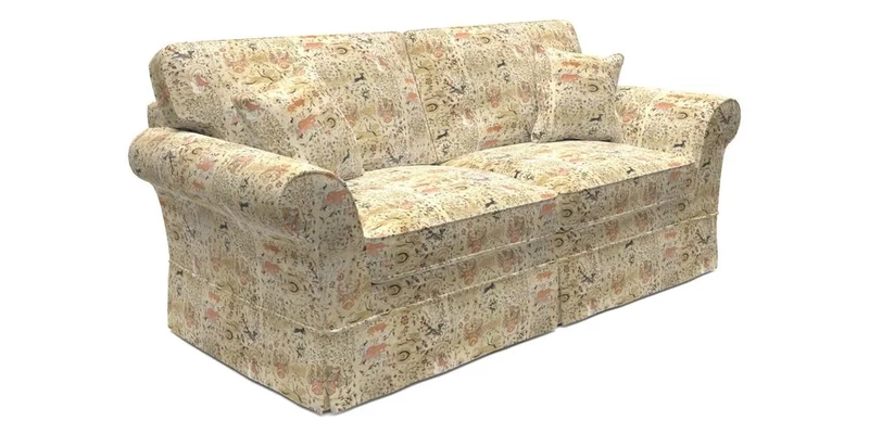 Lanhydrock 3 Seater Sofa in Floral Linens Lela Mystery Indigo