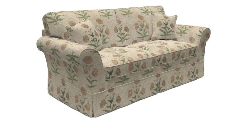 Lanhydrock 3 Seater Sofa in Floral Linens Lela Mystery Indigo