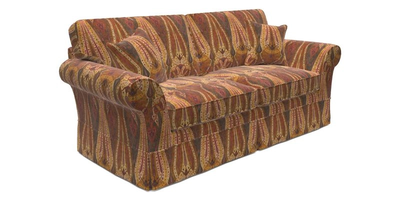 Lanhydrock 3 Seater Sofa in Floral Linens Lela Mystery Indigo