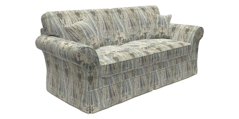 Lanhydrock 3 Seater Sofa in Floral Linens Lela Mystery Indigo