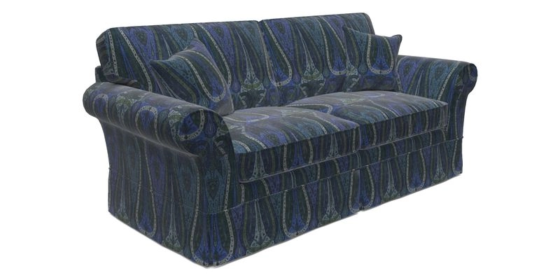 Lanhydrock 3 Seater Sofa in Floral Linens Lela Mystery Indigo