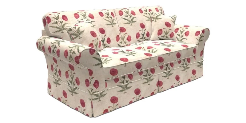 Lanhydrock 3 Seater Sofa in Floral Linens Lela Mystery Indigo