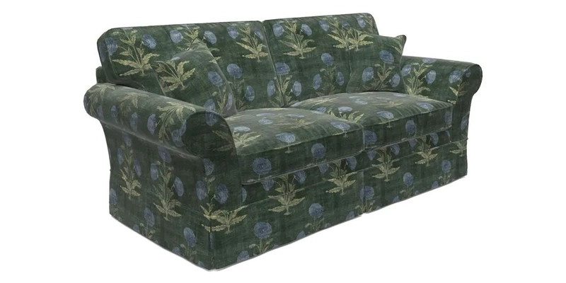 Lanhydrock 3 Seater Sofa in Floral Linens Lela Mystery Indigo