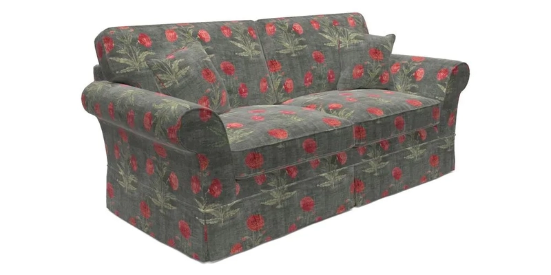 Lanhydrock 3 Seater Sofa in Floral Linens Lela Mystery Indigo
