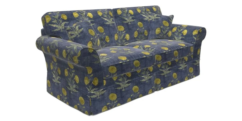 Lanhydrock 3 Seater Sofa in Floral Linens Lela Mystery Indigo