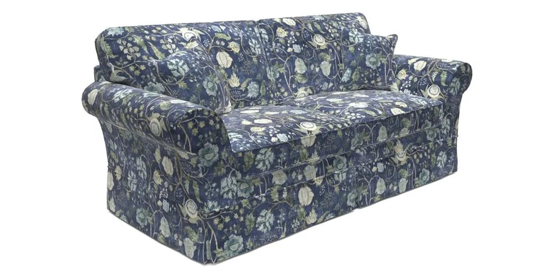 Lanhydrock 3 Seater Sofa in Floral Linens Lela Mystery Indigo