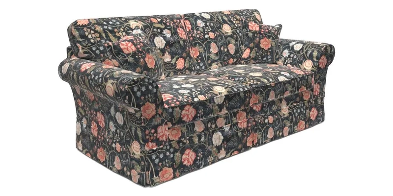 Lanhydrock 3 Seater Sofa in Floral Linens Lela Mystery Indigo