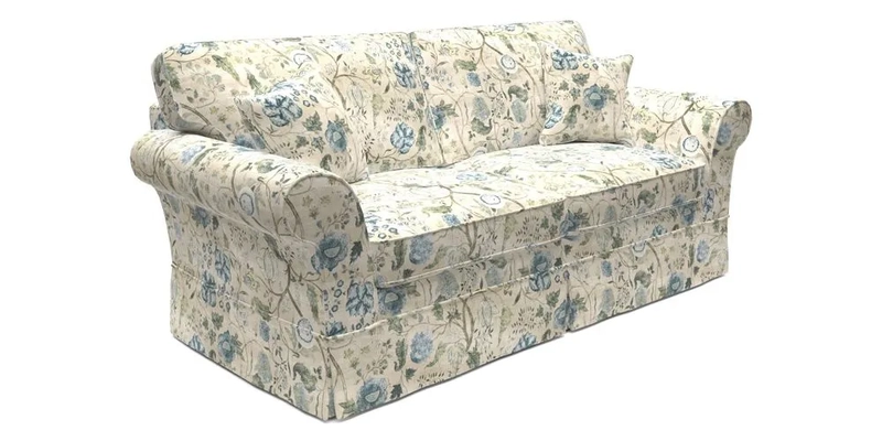 Lanhydrock 3 Seater Sofa in Floral Linens Lela Mystery Indigo