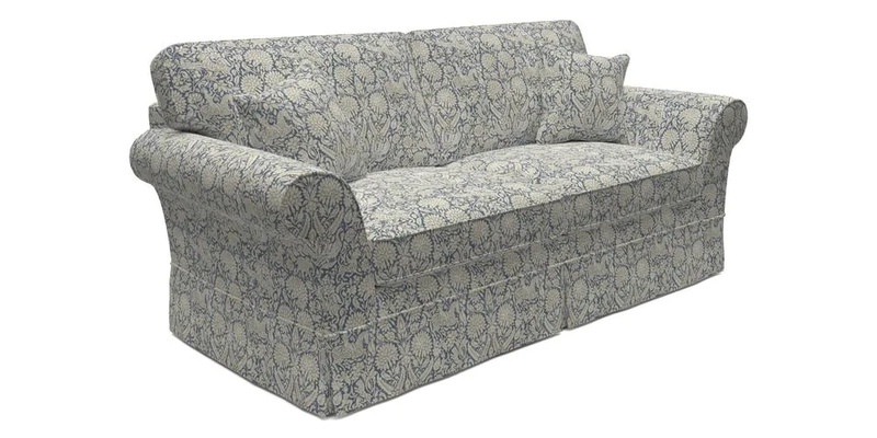 Lanhydrock 3 Seater Sofa in Floral Linens Lela Mystery Indigo