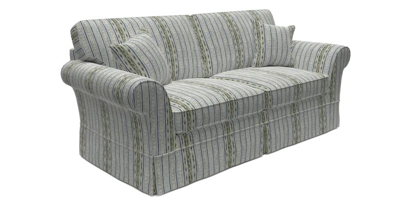 Lanhydrock 3 Seater Sofa in Floral Linens Lela Mystery Indigo