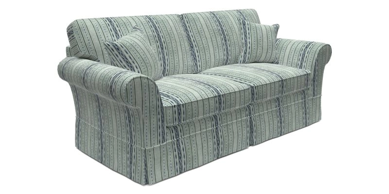 Lanhydrock 3 Seater Sofa in Floral Linens Lela Mystery Indigo