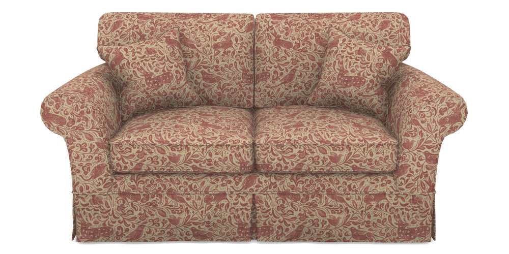 Product photograph of Lanhydrock 2 5 Seater Sofa In V A Drawn From Nature - Bird And Rabbit - Red from Sofas and Stuff Limited