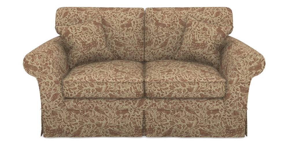 Product photograph of Lanhydrock 2 5 Seater Sofa In V A Drawn From Nature - Bird And Rabbit - Terracotta from Sofas and Stuff Limited