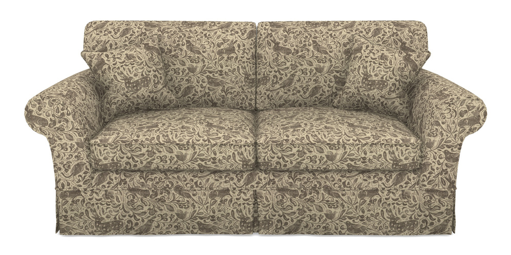 Product photograph of Lanhydrock 3 Seater Sofa In V A Drawn From Nature - Bird And Rabbit - Brown from Sofas and Stuff Limited