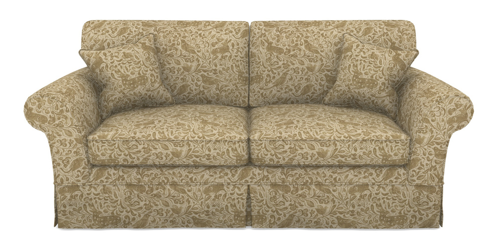 Product photograph of Lanhydrock 3 Seater Sofa In V A Drawn From Nature - Bird And Rabbit - Gold from Sofas and Stuff Limited