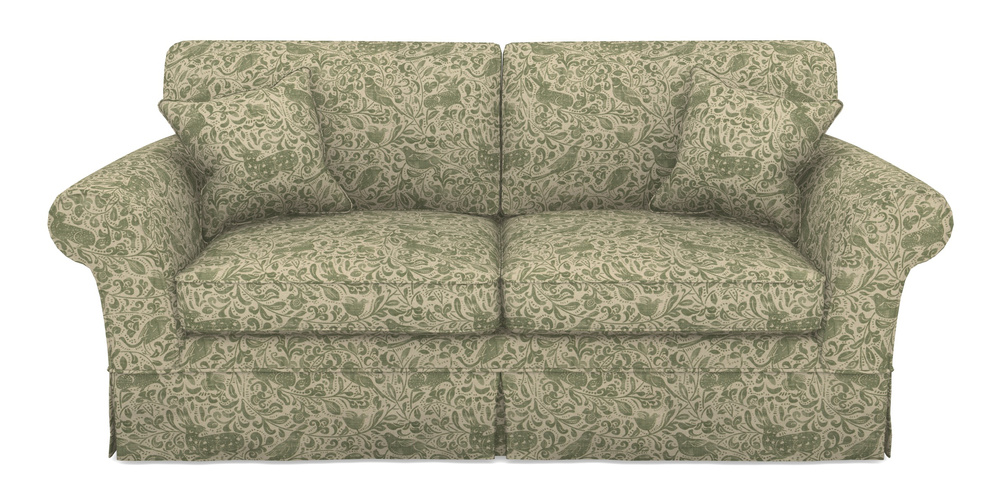 Product photograph of Lanhydrock 3 Seater Sofa In V A Drawn From Nature - Bird And Rabbit - Light Green from Sofas and Stuff Limited