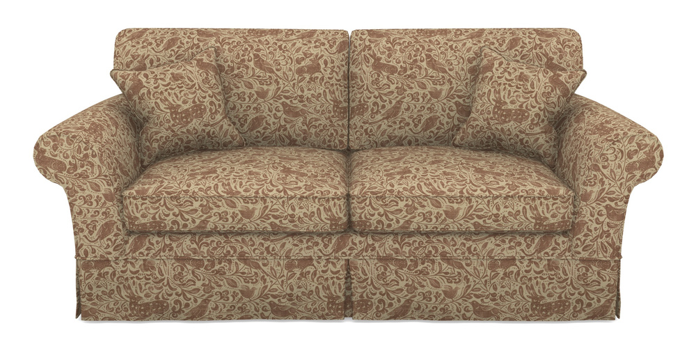 Product photograph of Lanhydrock 3 Seater Sofa In V A Drawn From Nature - Bird And Rabbit - Terracotta from Sofas and Stuff Limited