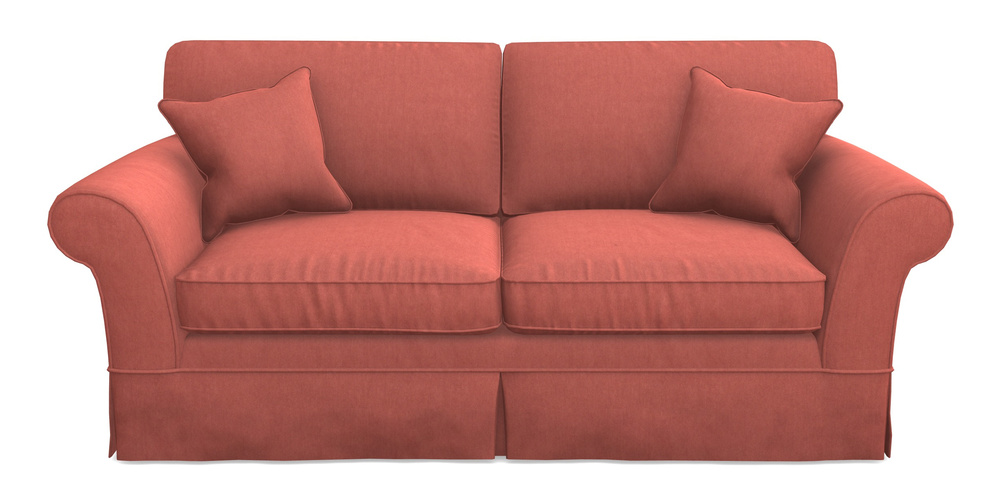 Product photograph of Lanhydrock 3 Seater Sofa In Clever Tough And Eco Velvet - Damson from Sofas and Stuff Limited