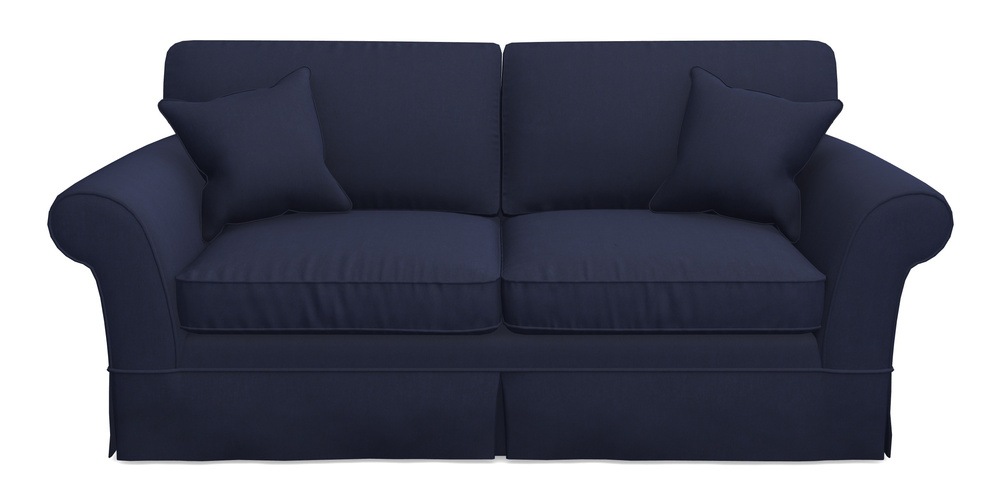 Product photograph of Lanhydrock 3 Seater Sofa In Clever Tough And Eco Velvet - Indigo from Sofas and Stuff Limited