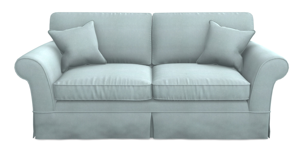 Product photograph of Lanhydrock 3 Seater Sofa In Clever Tough And Eco Velvet - Mineral from Sofas and Stuff Limited