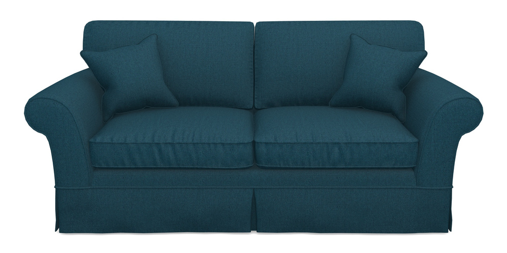 Product photograph of Lanhydrock 3 Seater Sofa In Plain Linen Cotton - Ink Pot from Sofas and Stuff Limited