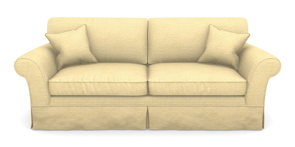 Product photograph of Lanhydrock 4 Seater Sofa In Aqua Clean Hove - Lemon from Sofas and Stuff Limited